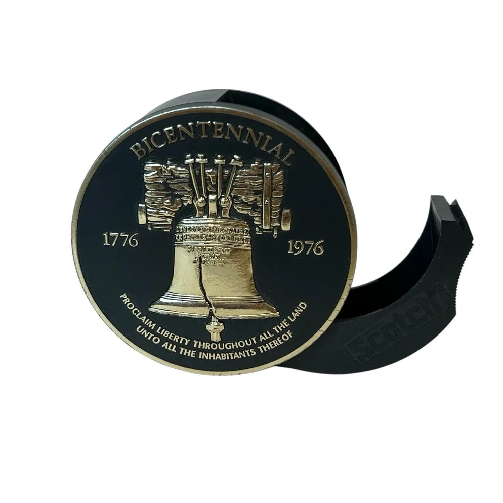Liberty Bell Bicentennial Refillable Tape Dispenser 3M Souvenir Promotional‎